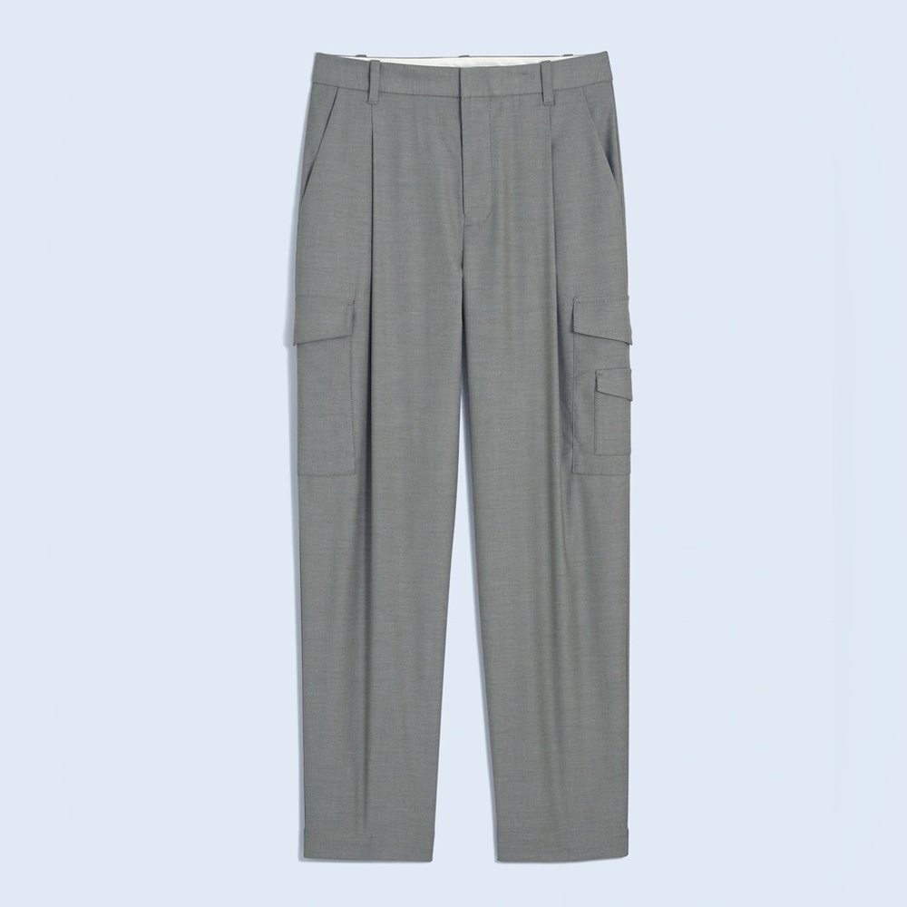 NWT Madewell The Turner Tapered Cargo Pant in Yarn Dye - 0 - Olive Melange